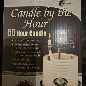 60-Hour Beeswax Candle - Natural